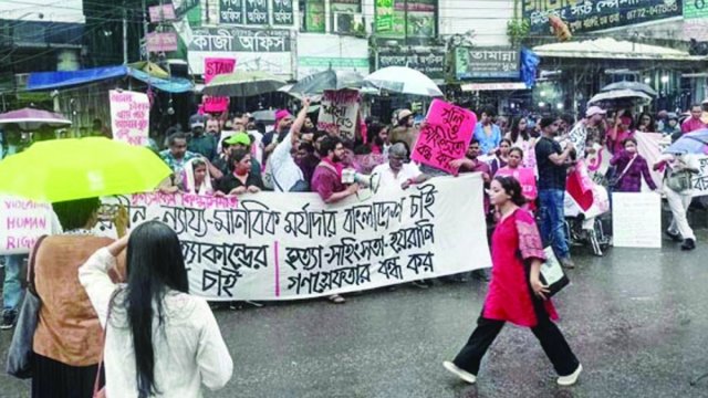 শিক্ষার্থীদের আন্দোলনে সংহতি জানিয়ে ‘শিল্পী সমাজের’ বিক্ষোভ - দৈনিকশিক্ষা