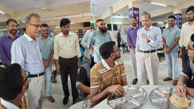 জবি ক্যাফেটেরিয়ায় খাবারের মান যাচাই করলেন উপাচার্য - দৈনিকশিক্ষা