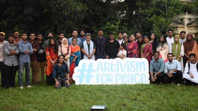 ‘Artivism for Peace’ exhibition held at DU