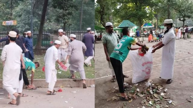 সম্মেলন শেষে ঢাবি পরিষ্কার করলেন তাবলিগের স্বেচ্ছাসেবীরা